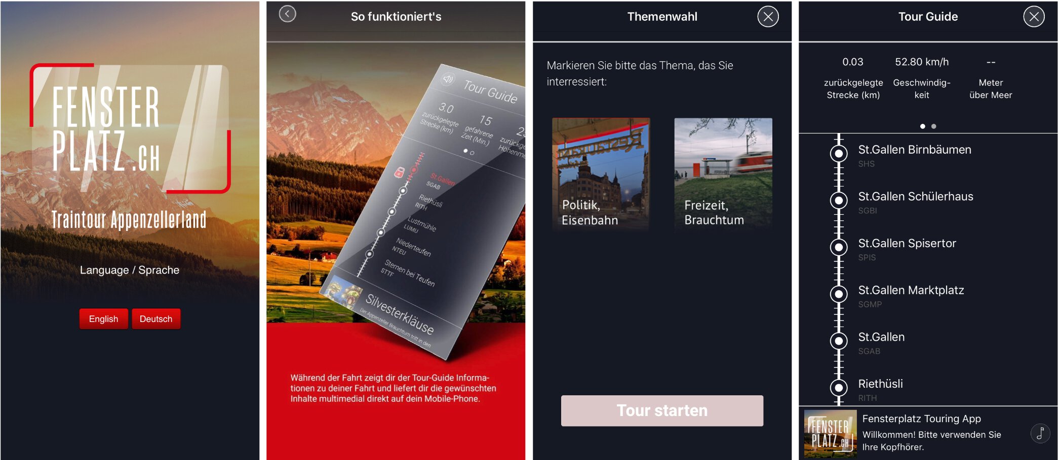 A moving listening experience - Digital travel guide for Swiss Railways
