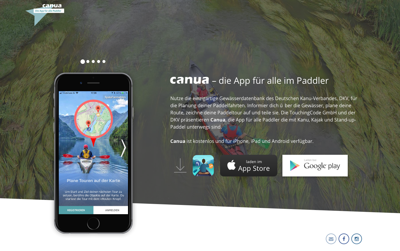 Canua.info Website für Paddler