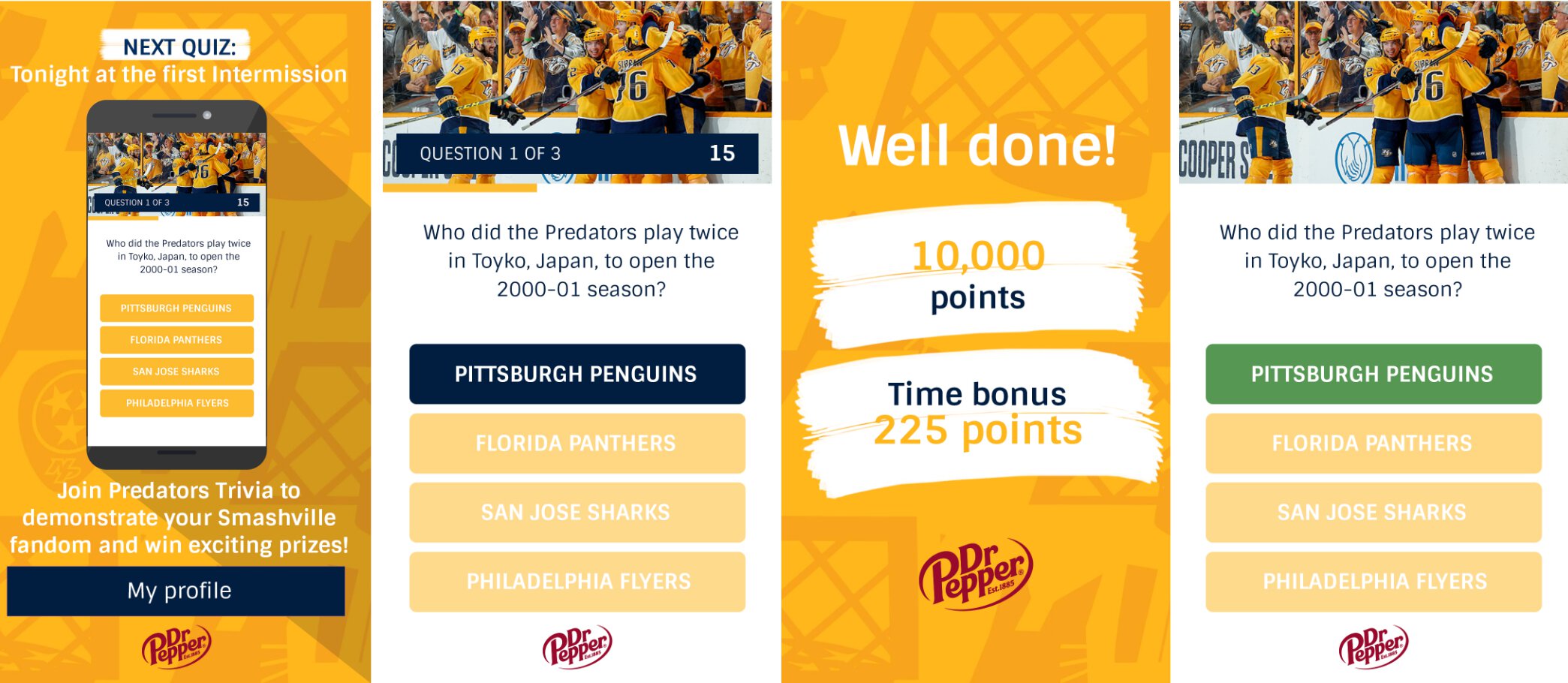 fp-trivia App für echte NHL Nashville Predadors Fans