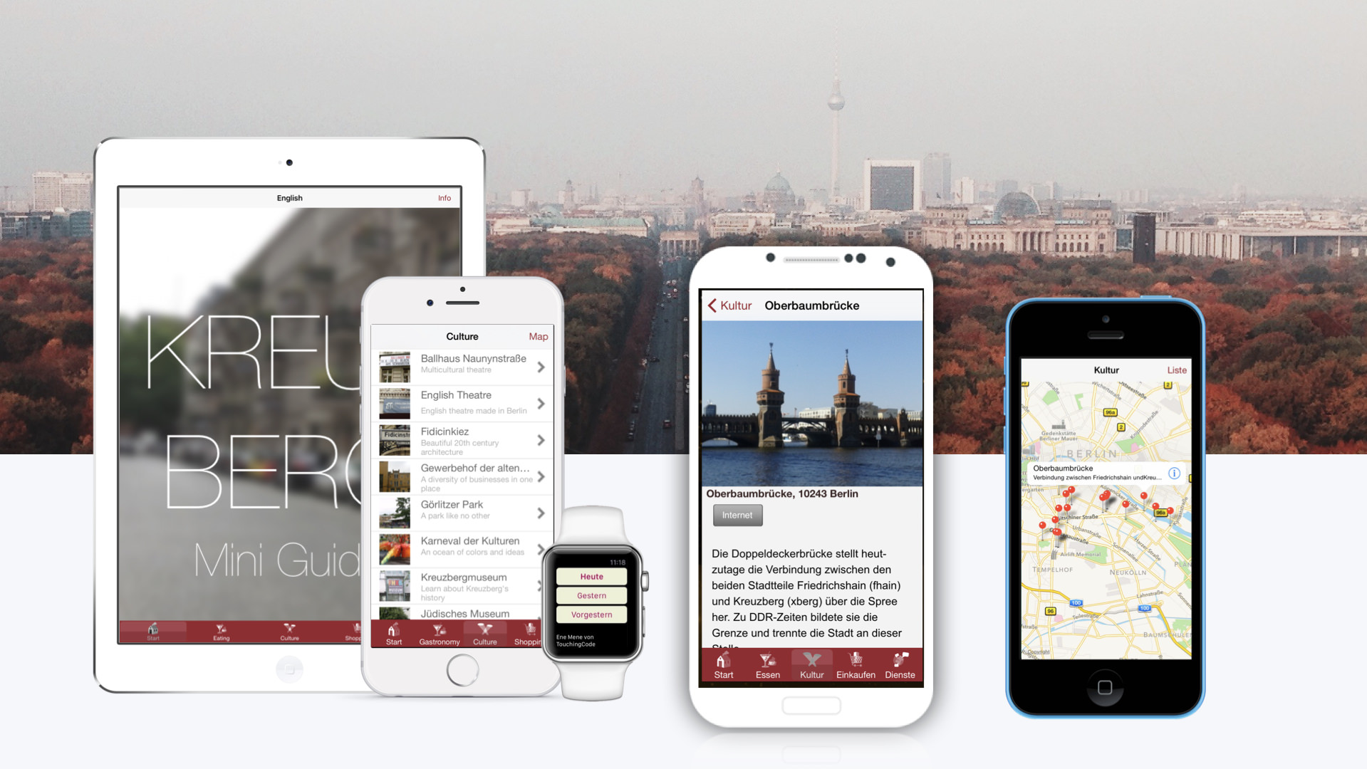 Die Kreuzberg App, gebaut mit Apmato dem wahren App CMS